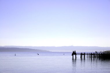 Bavarian Lake Ammersee for chill out clipart