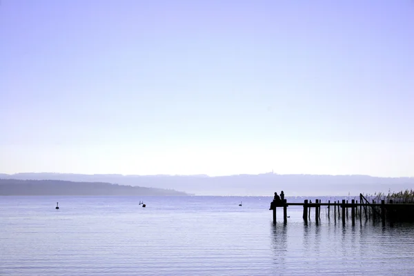 チルアウトのバイエルンの湖アマー — ストック写真