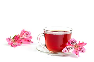 çiçekli çay bardağı