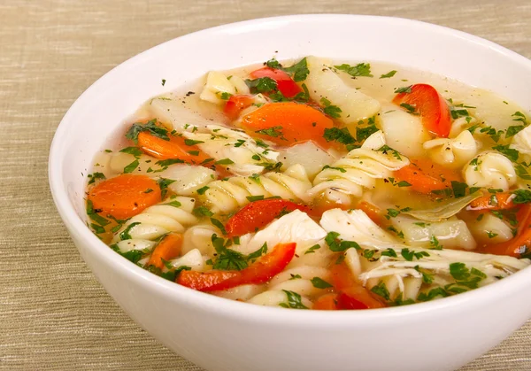 Sopa de chiken com legumes — Fotografia de Stock