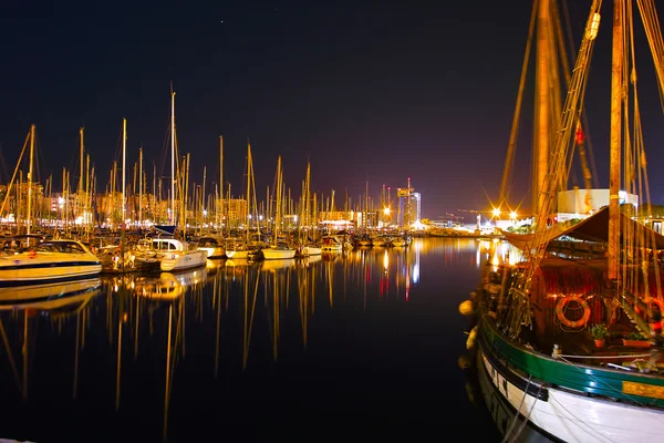 Marina port vell v Barceloně Stock Fotografie