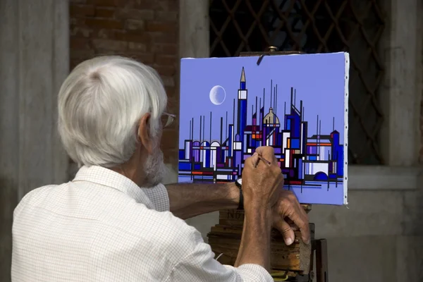Pintor en Venecia, Italia — Foto de Stock