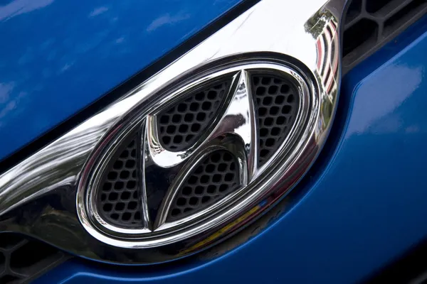 Logotipo da marca de carros Hyundai, Países Baixos — Fotografia de Stock