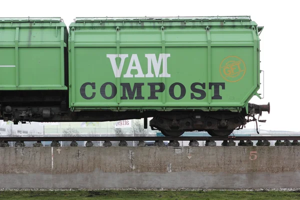 Antigo transporte ferroviário da empresa de eliminação de resíduos VAM em Wijster — Fotografia de Stock