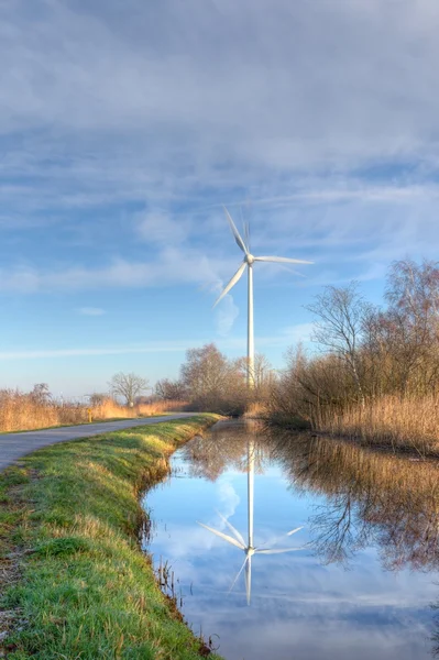 Väderkvarn i lichtmis, Nederländerna — Stockfoto