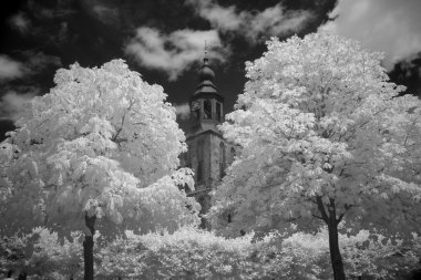 eski kilisede: nordhorn fotoğraflandı kızılötesi, Almanya