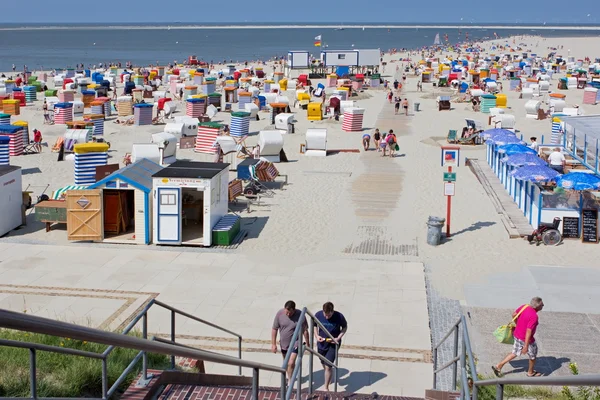 Borkum Strand an einem Sommernachmittag im Juli, Niemcy — Zdjęcie stockowe