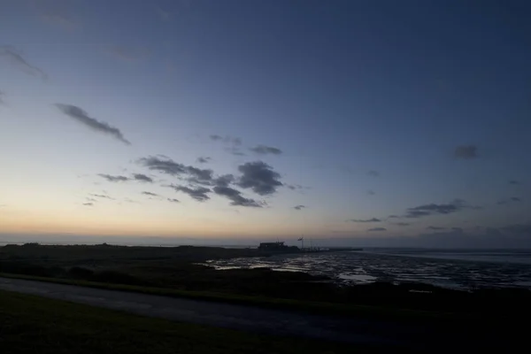 Schiermonnikoog Nizozemsko Října 2021 Waddenhaven Schiermonnikoog Při Východu Slunce Schiermonnikoog — Stock fotografie