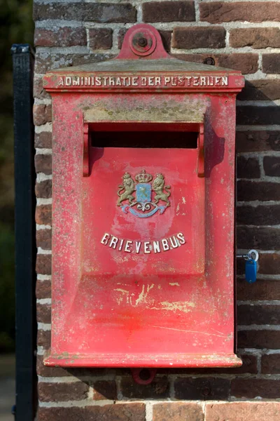 2022年3月5日 荷兰安浩特 荷兰Olde Posthuus餐厅的旧信箱 — 图库照片