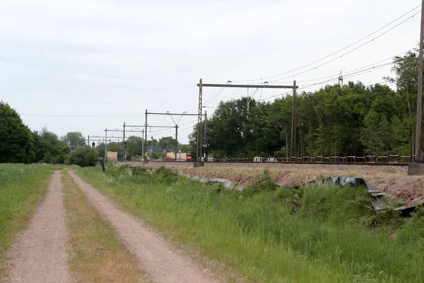 Hoogeveen Netherlands May 2022 Train Track Work Prorail Hoogeveen Netherlands — стоковое фото