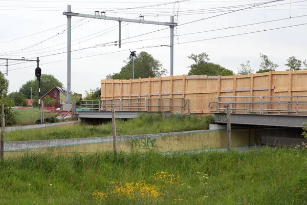 Hoogeveen Países Baixos Maio 2022 Trem Track Work Prorail Hoogeveen — Fotografia de Stock