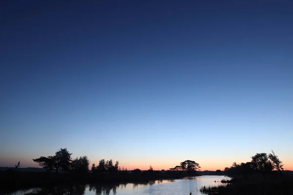 Ночное Фото Торфяного Бассейна Двингельдервелде Нидерланды — стоковое фото