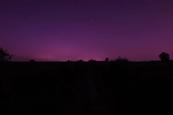 Noche Foto Cielo Estrellado Dwingelderveld Países Bajos —  Fotos de Stock