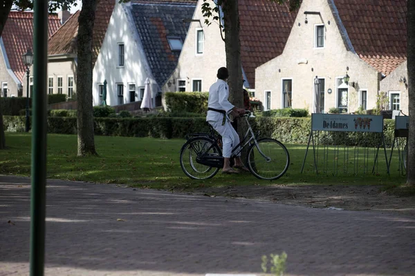 Chiermonnikoog Holandia Września 2022 Widok Wieś Nauczycielem Jiu Jutsu Holandia — Zdjęcie stockowe