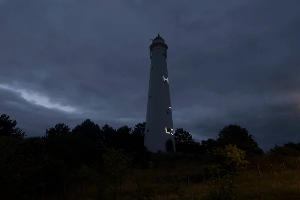 Schiermonnikoog Paesi Bassi Settembre 2022 Faro Bianco Schiermonnikoog Paesi Bassi — Foto Stock