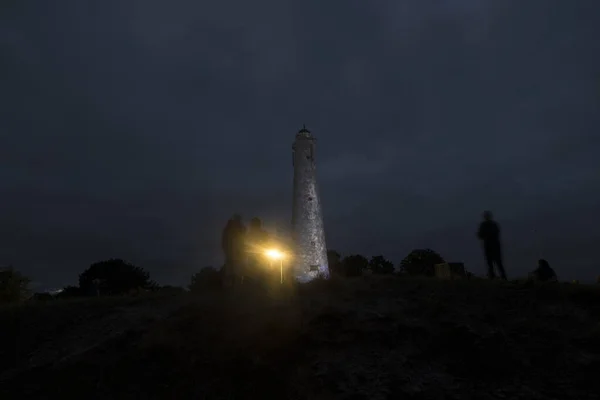 Schiermonnikoog Nederland September 2022 Witte Vuurtoren Schiermonnikoog Nederland — Stockfoto