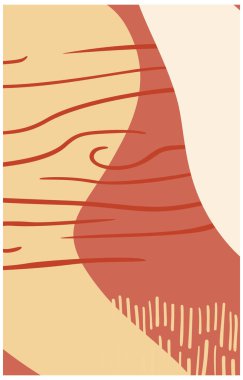 Soyut organik şekil ve el çizimi arkaplanı pastel renklerle ayarlandı. Posterler için modern kolaj, sosyal medya hikayeleri. Moda biçimi soyut tasarımında vektör illüstrasyonuName