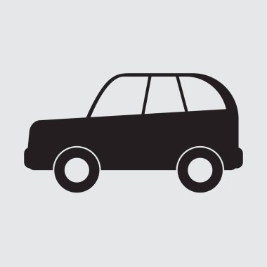 Çizgi film araba simgesi vektör çizimi.