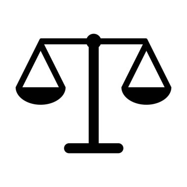 Adalet simge vektör çizim ölçekler.