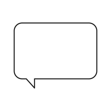 Konuşma balonu, konuşma balonu, sohbet balonu çizgisi uygulamalar ve web siteleri için sanat vektör simgesi.