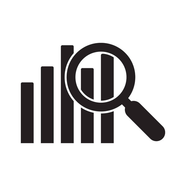 Business research icon, vector illustration