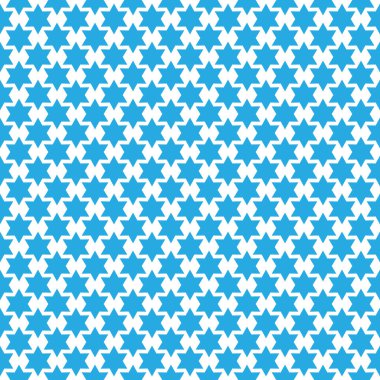 Magen David yıldız desenli vektör çizimi. Yahudi sembolü desen, süs. David Yıldızı arkaplanı.