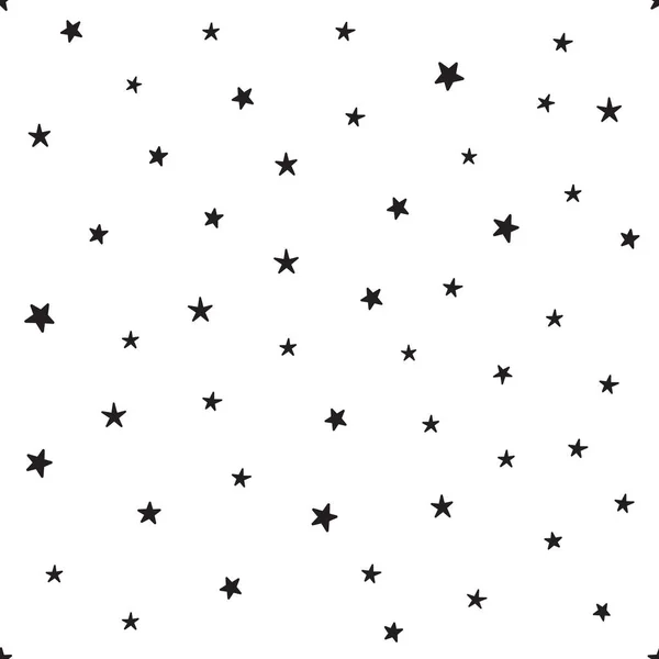Dibujado Mano Patrón Estrella Sin Costura Vector Cita Estrella Diciendo — Vector de stock
