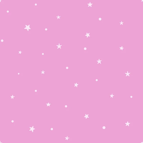 Бесшовный Рисунок Хаотическими Точками Звездами Розовом Фоне Фон Векторного Хипстера — стоковый вектор