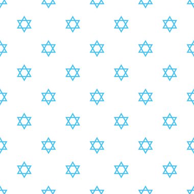 Magen David yıldız desenli vektör çizimi. Yahudi sembolü desen, süs. David Yıldızı arkaplanı.