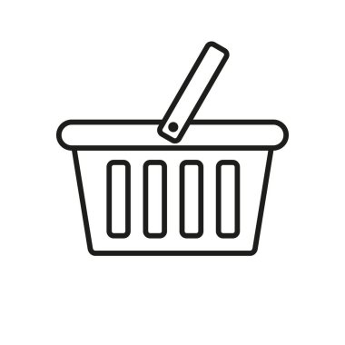 Alışveriş sepeti satırı simgesi - vektör çizim