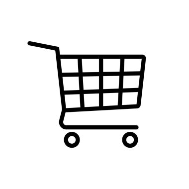 Trolley ikonu. Alışveriş arabası simgesi.