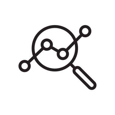 Modern araştırma çizgisi simgesi. Finans izleme taslak simgesi. Sembol, logo illüstrasyonu.