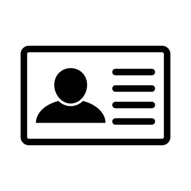 Kimlik kartı simgesi koleksiyonu. Çalışan katip kartı, ehliyet, kimlik kartı, personel kimlik kartı sembolü. Web sitesi ve mobil uygulama için tasarım.