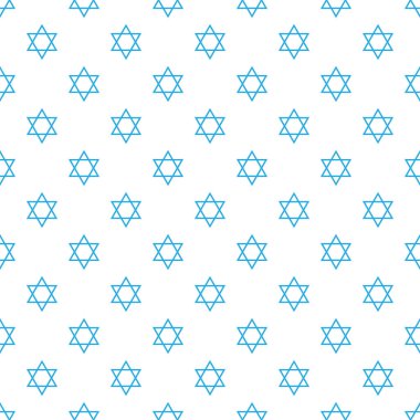 Magen David yıldız desenli vektör çizimi. Yahudi sembolü desen, süs. David Yıldızı arkaplanı.