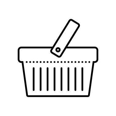Alışveriş sepeti satırı simgesi - vektör çizim