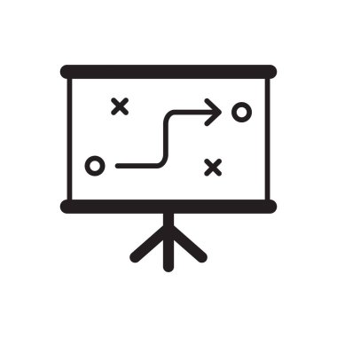 Bir iş stratejik planlama vektör simgesi sunar.