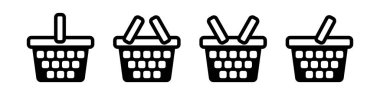 Alışveriş sepeti simgesini - vektör çizim