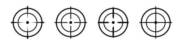 Ikon Tujuan Ikon Target Menembak Sasaran Arahkan Tanda Vektor Ikon - Stok Vektor