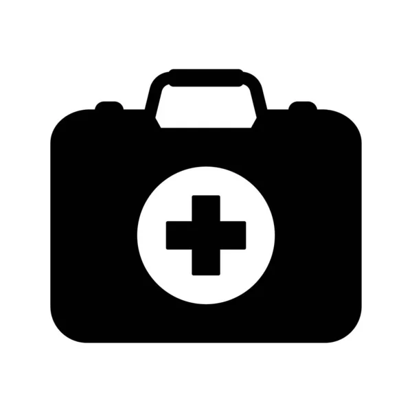 First Aid Box Line Icon Medical Briefcase Icon Vector Isolated — Stock Vector
