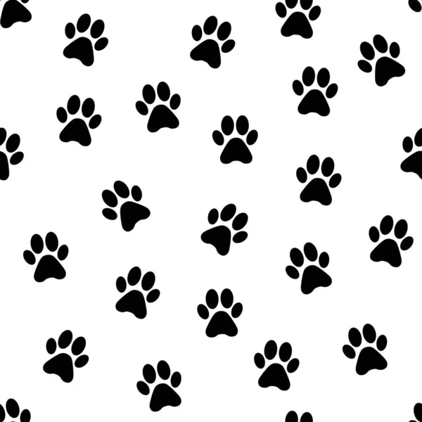 Σκύλος Paw Cat Paw Διάνυσμα Αδιάλειπτη Μοτίβο Απρόσκοπτη Μοτίβο Γάτα — Διανυσματικό Αρχείο