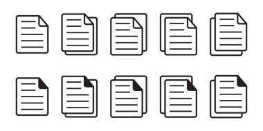 Belge vektör simgesi, beyaz arkaplanda izole edilmiş kağıt simgesi.