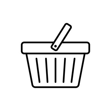 Alışveriş sepeti satırı simgesi - vektör çizim