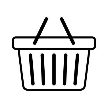 Alışveriş sepeti satırı simgesi - vektör çizim