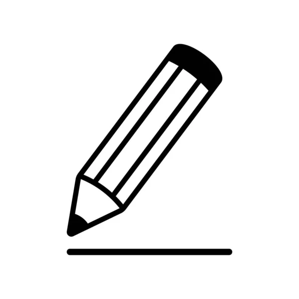 白色背景上的铅笔图标符号向量 — 图库矢量图片