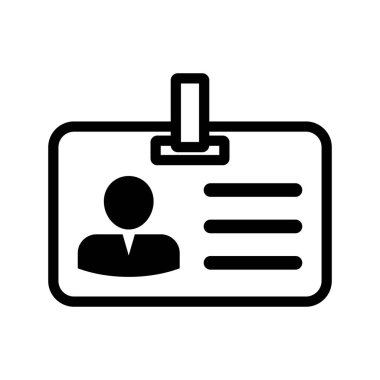 Kimlik kartı simgesi koleksiyonu. Çalışan katip kartı, kimlik kartı, personel kimlik kartı sembolü. Web sitesi ve mobil uygulama için tasarım.