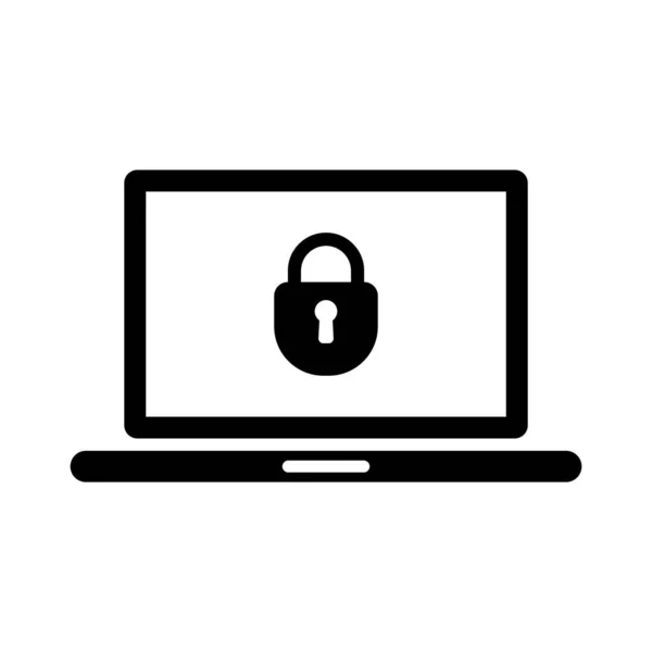 Cyber Security Icon Screen Lock Vector Icon — Stock Vector