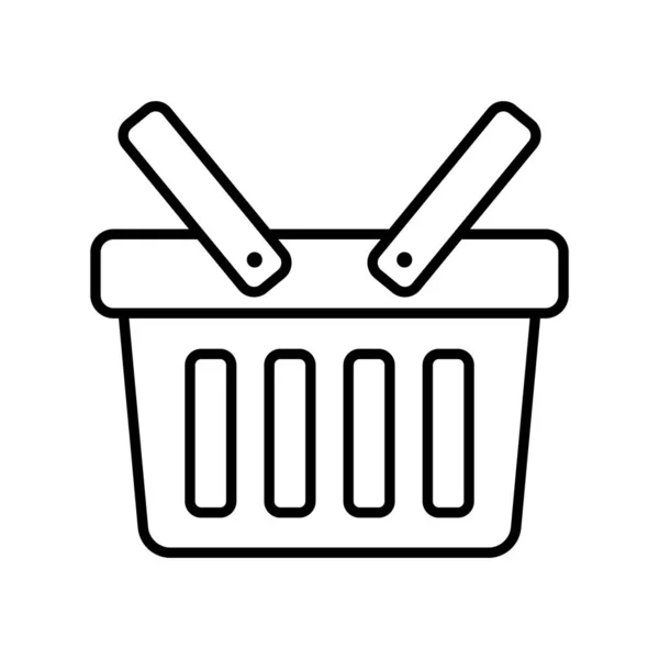 Shopping Basket Icon Vector Illustration — Stock Vector