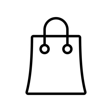 izole alışveriş çantası vektör simgesi
