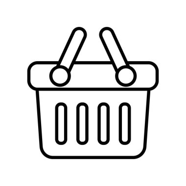 Alışveriş sepeti satırı simgesi - vektör çizim