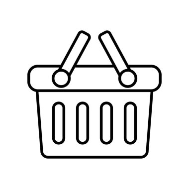 Alışveriş sepeti satırı simgesi - vektör çizim